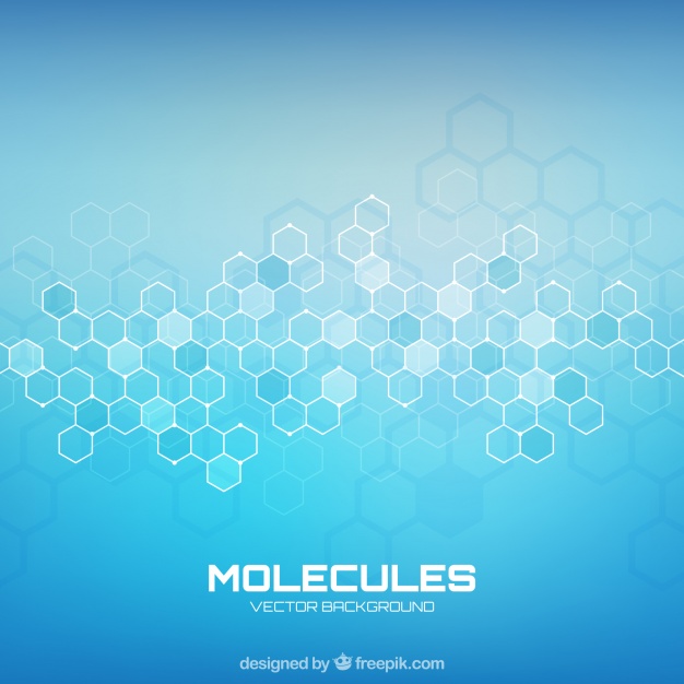 Molecules Background With Geometric Style