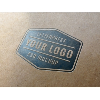Letterpress Logo MockUp
