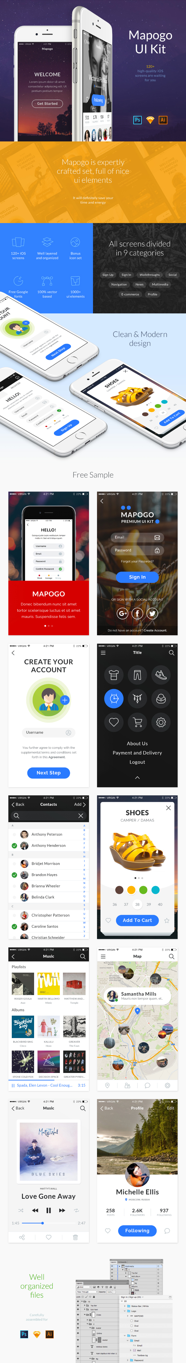 Mapogo UI Kit – Free Sample