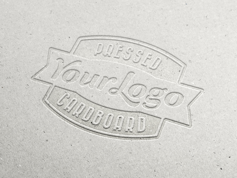Pressed Cardboard Logo MockUp