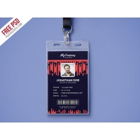 Corporate Company Photo Identity Card Template PSD