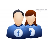 Facebook user icon, twitter avatar graphic, deviantart profile icon PSD