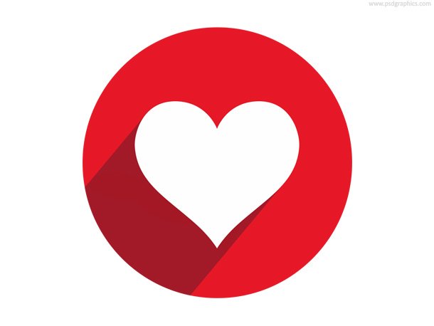 Heart Shape Button And Icon