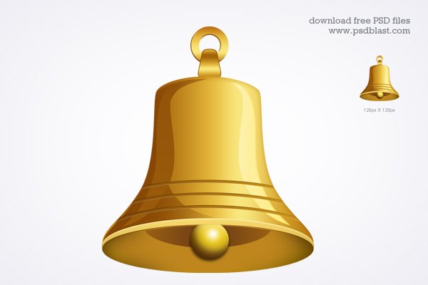 Gold Bell Icon 