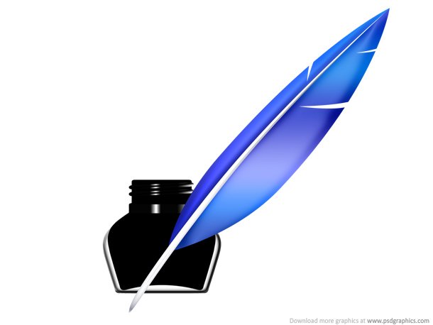 Quill Pen And Inkwell Icon 