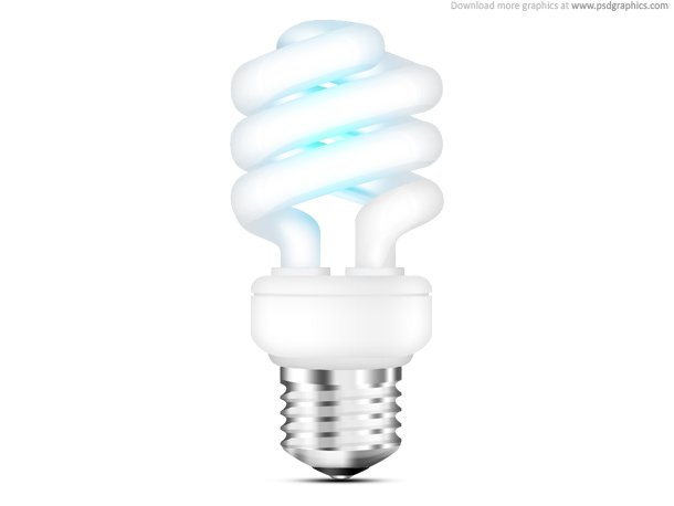 Fluorescent Light Bulb Icon