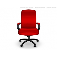 Red Office Chair PSD 