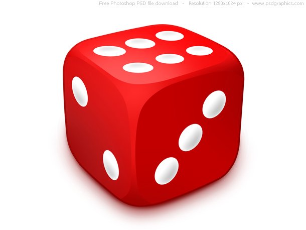 PSD Red Dice Icon