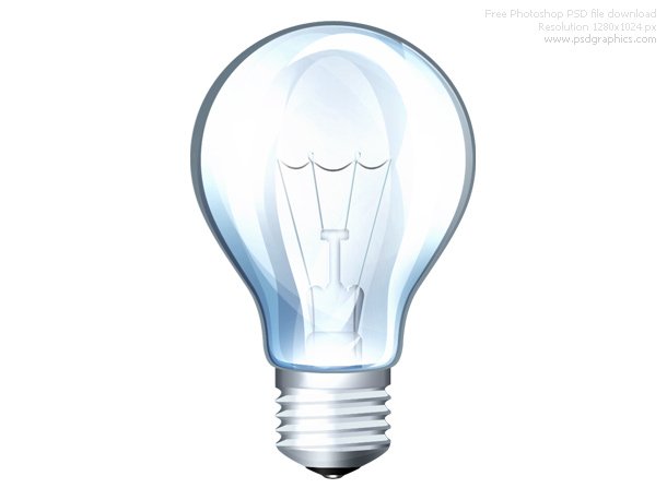 PSD Light Bulb Icon