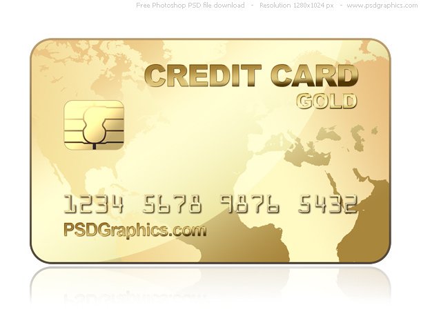 PSD Gold Credit Card Template