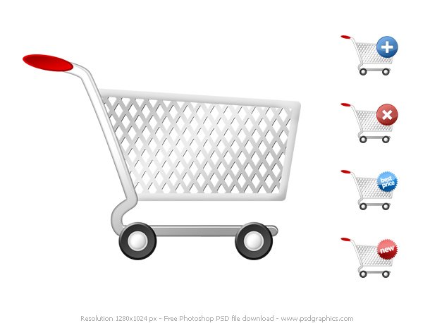 PSD Shopping Cart Icons Set