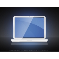 PSD White Laptop Icon