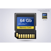 Memory Card Icon, Hardware PSD