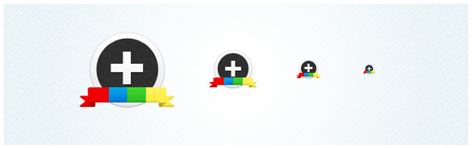 Google Plus(+) Circular Icon Set