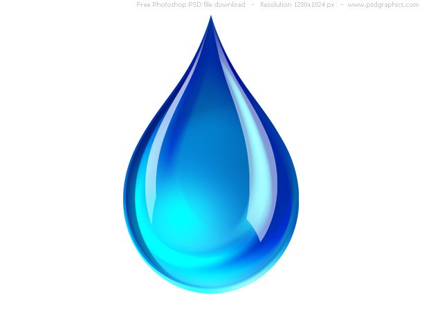 PSD Blue Water Droplet Icon