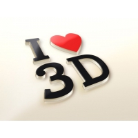 I Love 3D Logo MockUp