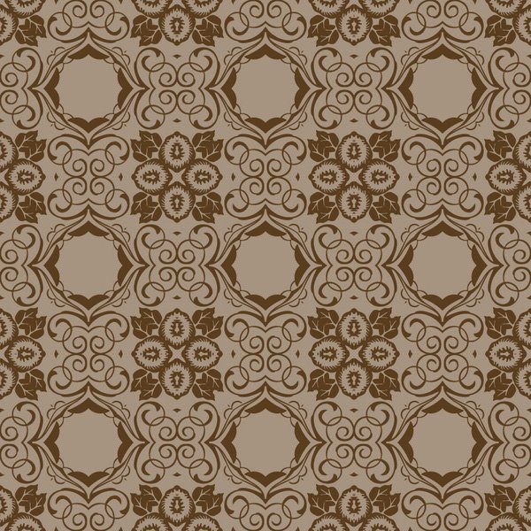 Seamless Floral Pattern Vector Wallpaper