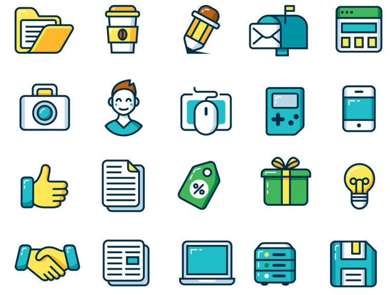 CUSTOMIZABLE OUTLINE ICONS FREEBIE