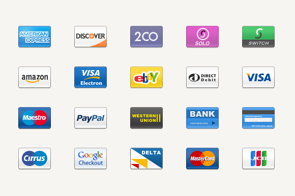 PAYMENT ICONS SET FREEBIE
