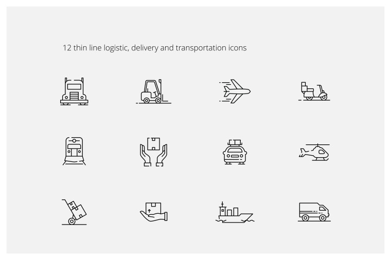 12 FREE LOGISTIC ICONS