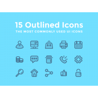 15 OUTLINED ICONS FREEBIE