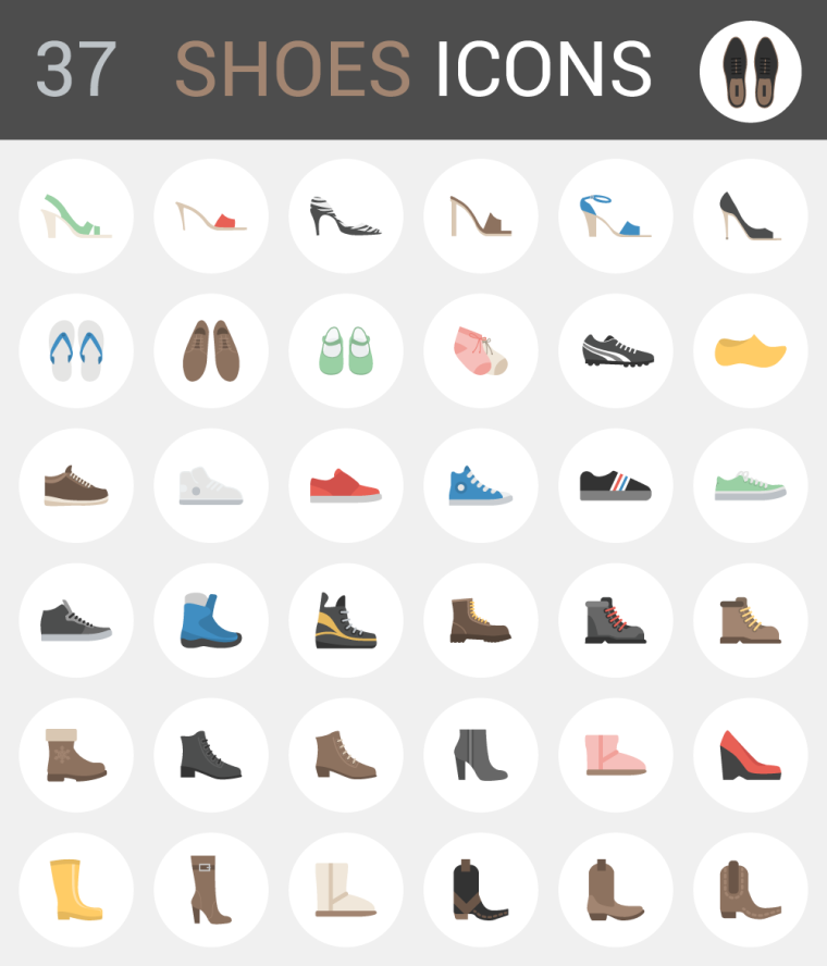 37 SHOE ICONS - pafpic