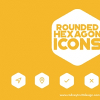 6 FREE ROUNDED HEXAGON ICONS
