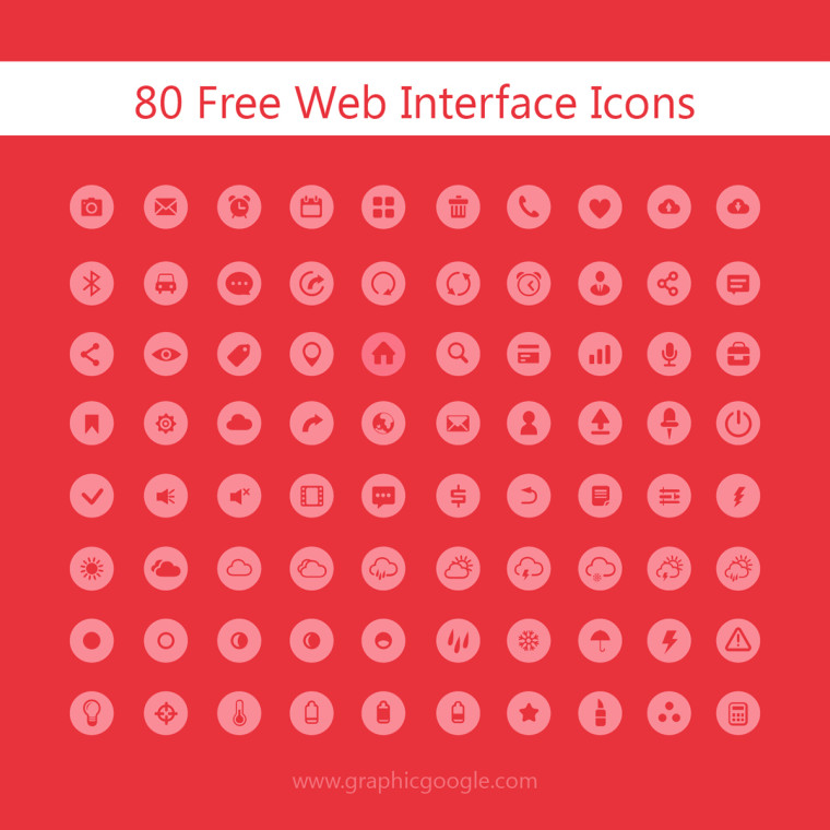 WEB INTERFACE ICONS SET