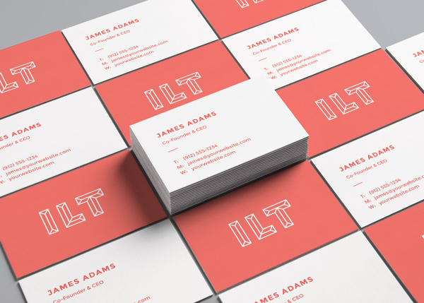 Perspective Business Cards MockUp #2