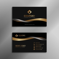 Black And Gold Business Card
