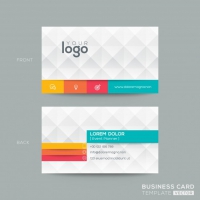 Polygonal Business Card With 3d Effect 