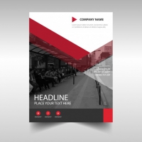 Red Annual Report Book Cover Template