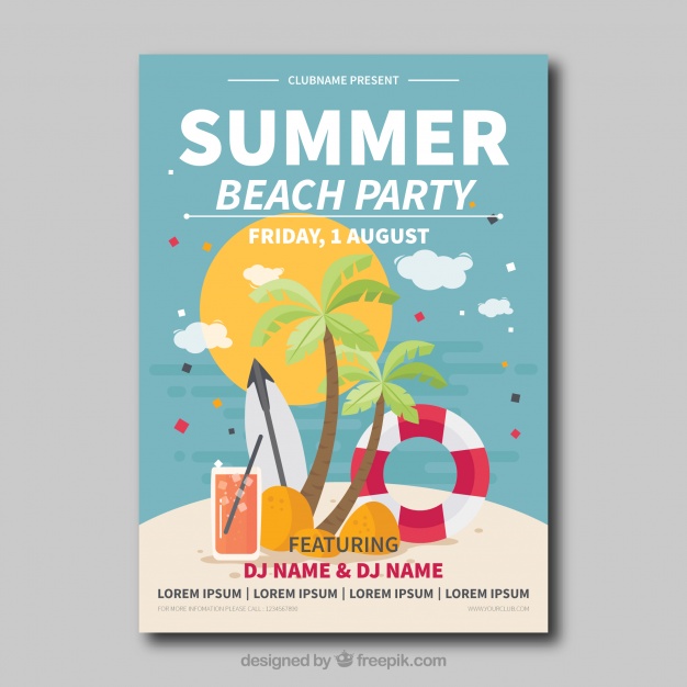 Beach Party Card