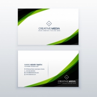 Green And Black Business Card Template
