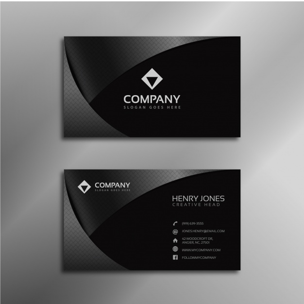 Shiny Black Business Card