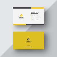 White And Yellow Business Card