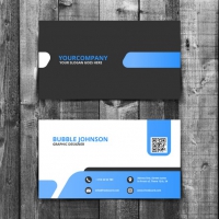 Blue And Black Business Card