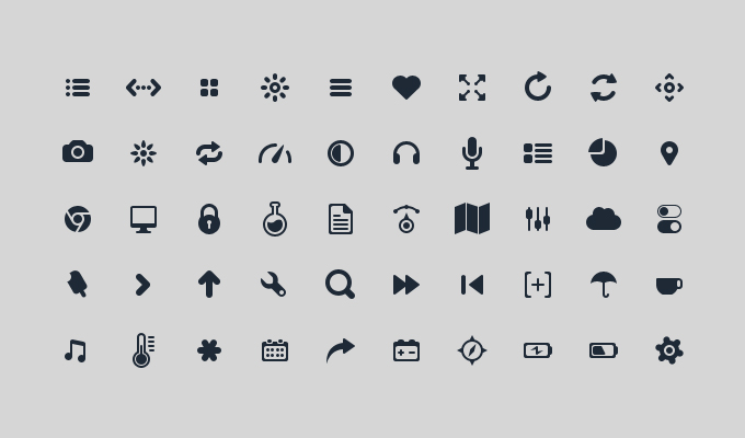 50 Glyph Icons