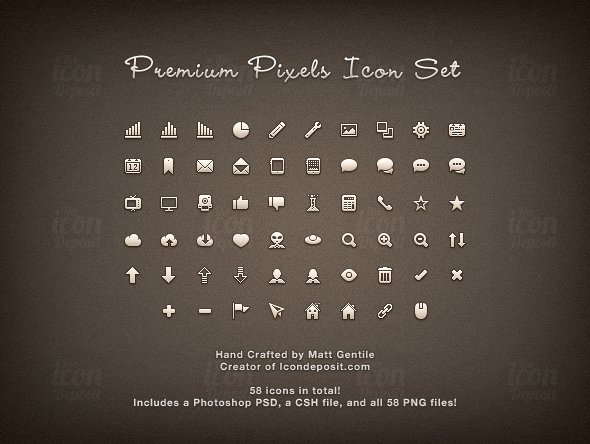 Premium Pixels Icon Set