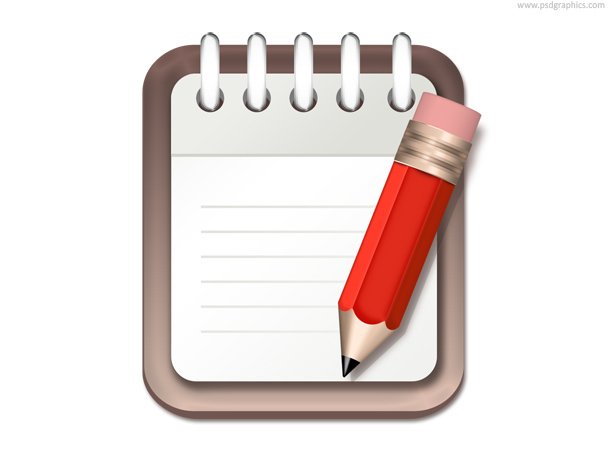 Notepad And Pencil Icon
