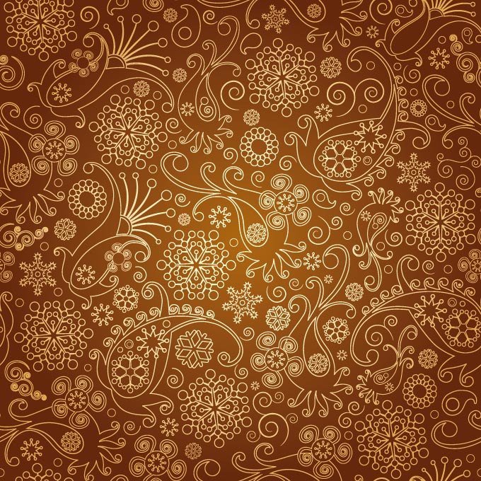Brown Floral Background Pattern