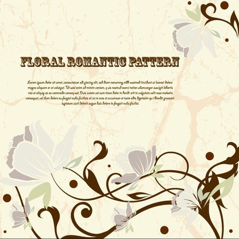 Floral Pattern Vintage Design Vector-1