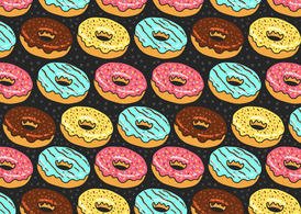 Free Donuts Seamless Pattern