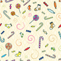 Free Vector Candy Seamless Pattern