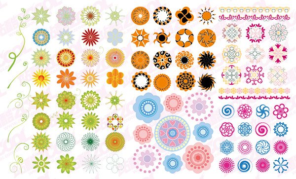 Circular Pattern Vector Material Over Fashion
