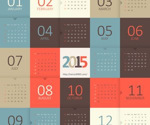 Calendar 2015 Vector Template