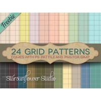 24 Grid Patterns for Photoshop & Gimp