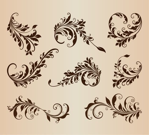 Vintage Design Elements Vector Set for Retro Design