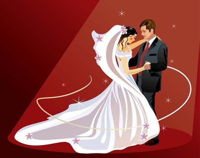 4 Wedding Wedding Theme Vector Illustrator
