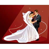 4 Wedding Wedding Theme Vector Illustrator